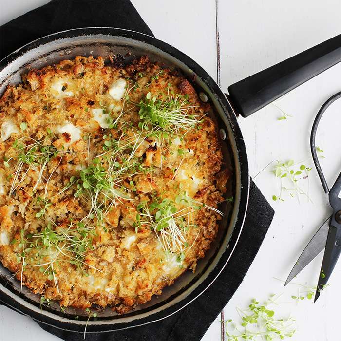 Caramelised Onion & Goat Cheese Omelette Recipe