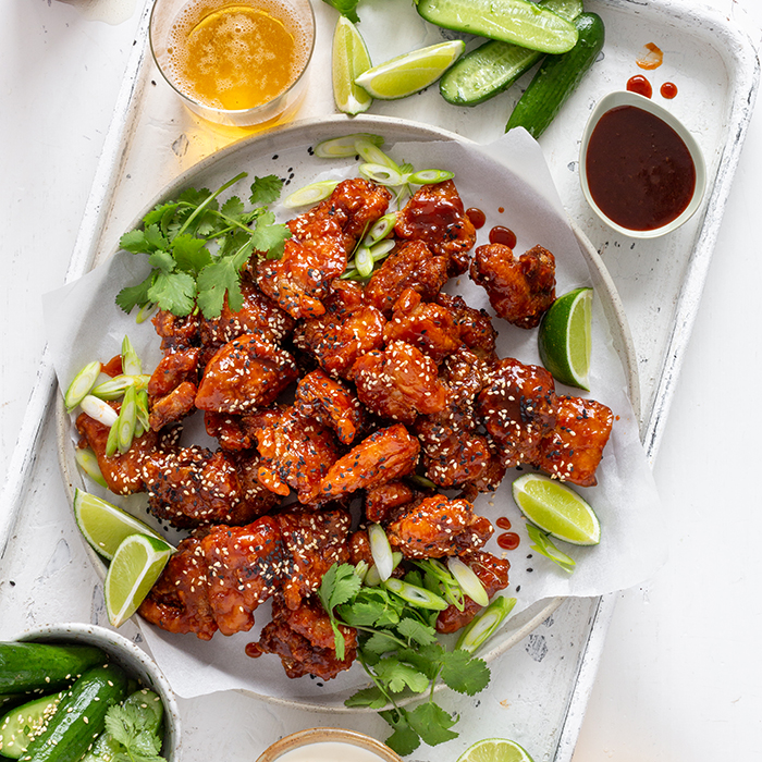Spicy Korean Fried Chicken Recipe (Gochujang Sauce)