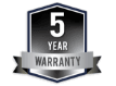 5 year warranty